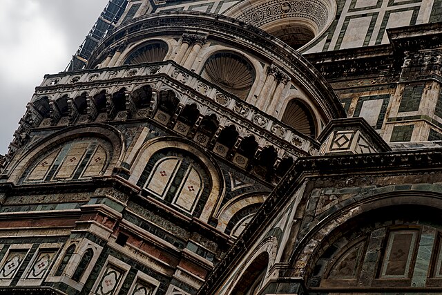 Firenze Florence Piazza del Duomo View SW on il Duomo